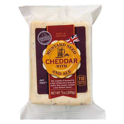 Emporium Selection Mustard Seed Cheddar Cheese with Ale, 7 oz